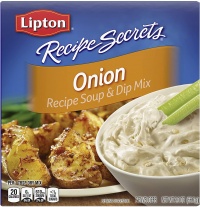Lipton Recipe Secrets Onion Recipe Soup & Dip Mix 56.7g Box - Pack of 3 Roll over image to zoom in Lipton Recipe Secrets Onion Recipe Soup & Dip Mix 56.7g Box - Pack of 3